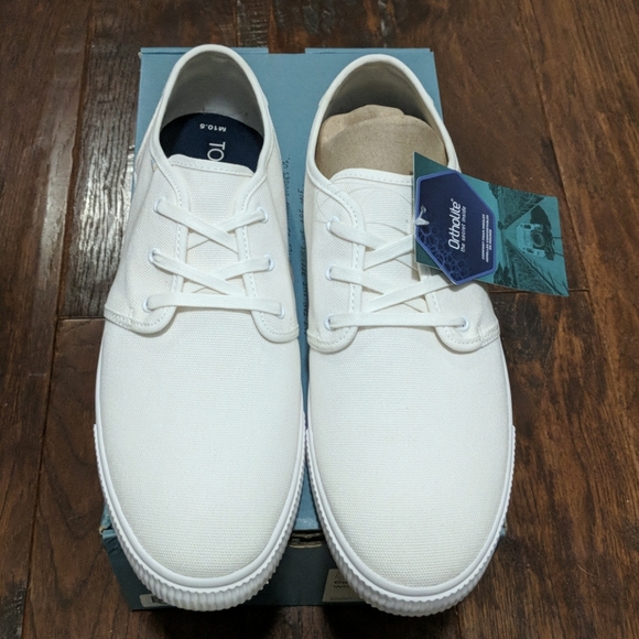 toms mens white shoes